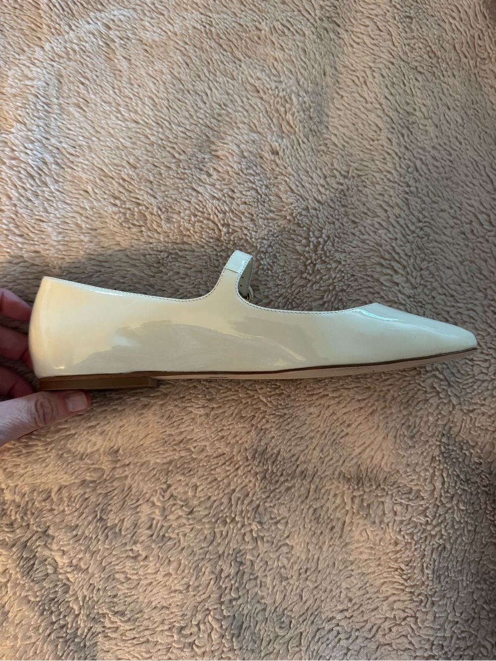Larroude Blair Mary Jane Flats in Cream - Picture 3 of 5